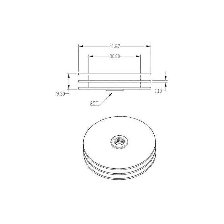 Krick cívka navijáku hliníková pro servo plachet Windforce