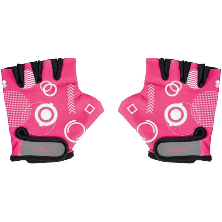 Globber - Dětské ochranné rukavičky XS Fuchsia Shapes