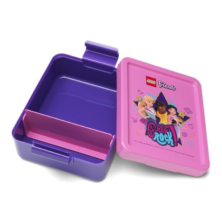 LEGO box na svačinu 170x135x69mm - Iconic Girl červený