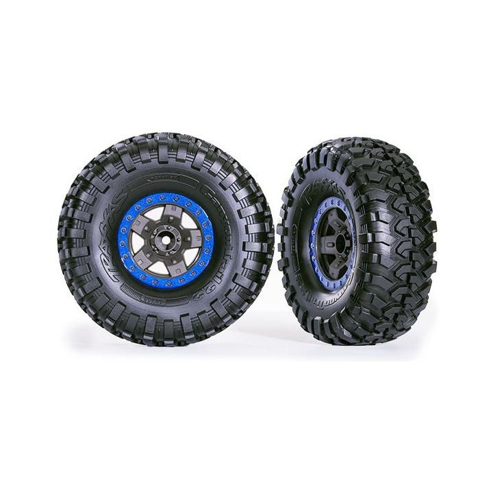 Traxxas kolo 2.2", disk TRX-4 Sport šedý/modrý, pneu Canyon Trail (2)