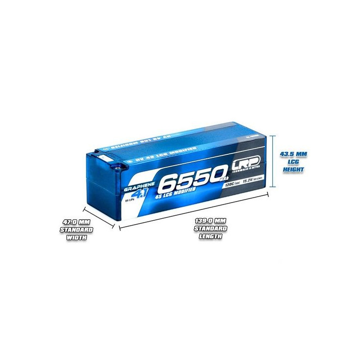 HV LCG Modified GRAPHENE-4.1 6550mAh Hardcase Akku - 15.2V LiPo - 120C/60C