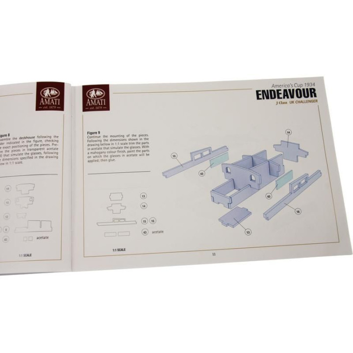 AMATI Endeavour plachetnice 1934 1:80 kit s hotovým trupem