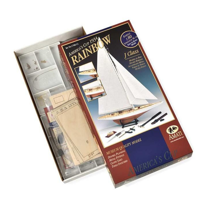AMATI Rainbow plachetnice 1934 1:80 kit s hotovým trupem