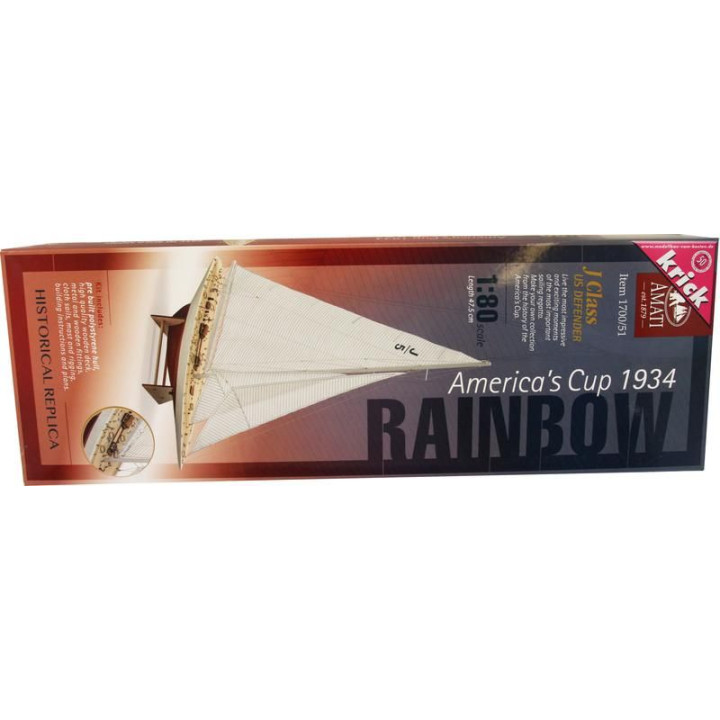 AMATI Rainbow plachetnice 1934 1:80 kit s hotovým trupem