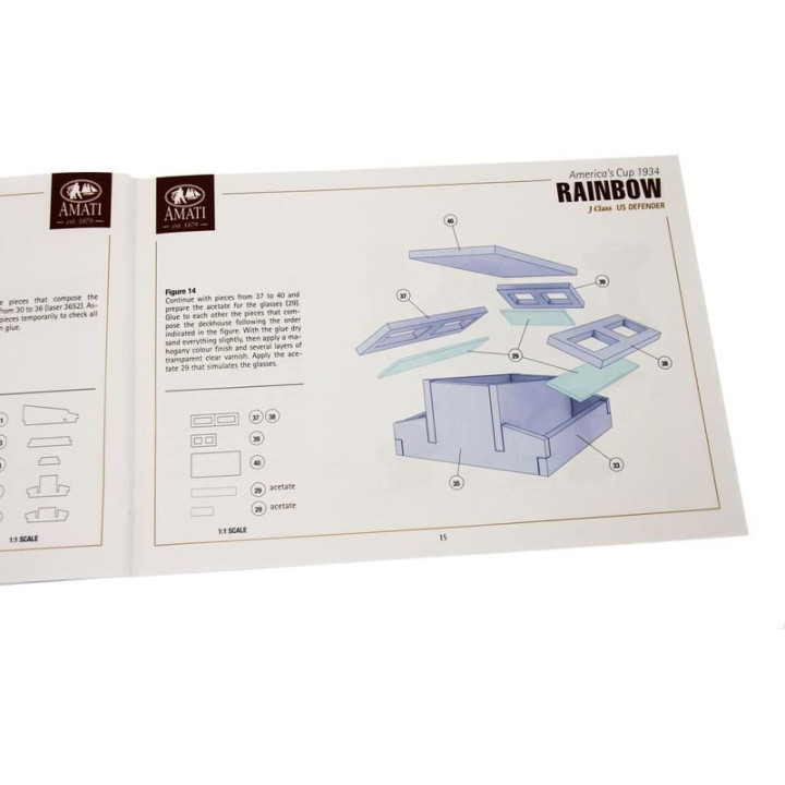 AMATI Rainbow plachetnice 1934 1:80 kit s hotovým trupem