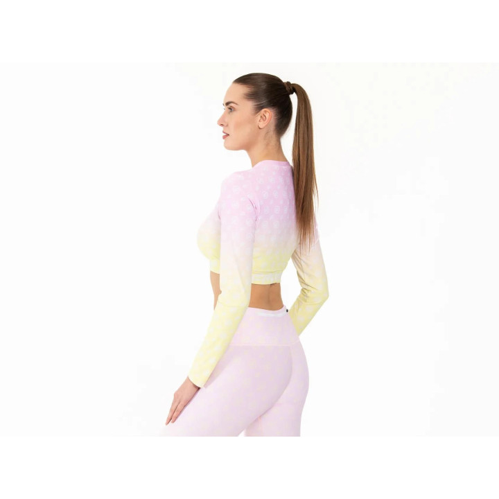 Dámsky Crop Top dlhý rukáv FIT OMBRE