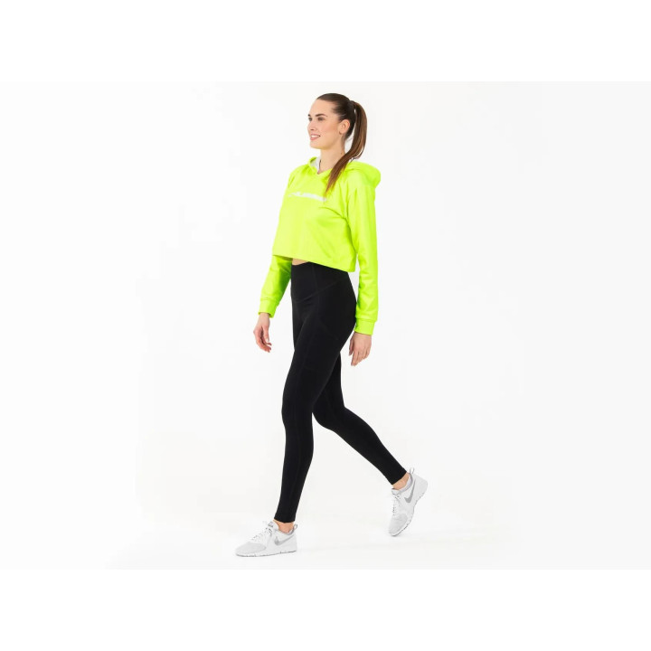 Dámska mikina krátka NEON YELLOW