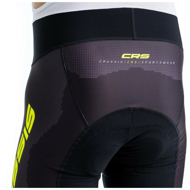 Cyklistické kraťasy s trakmi CRUSSIS, čierna / žltá
