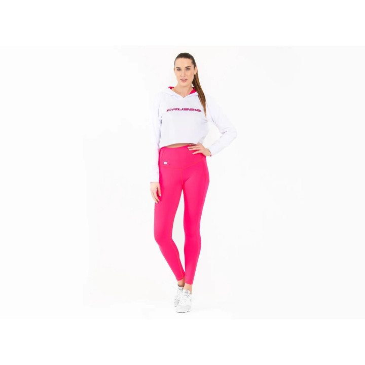 Dámska mikina krátka WHITE PINK