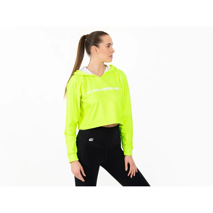 Dámska mikina krátka NEON YELLOW