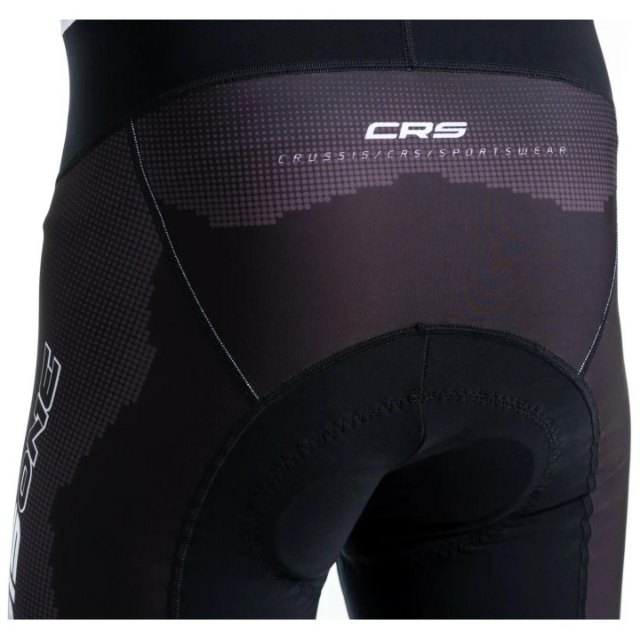 Cyklistické kraťasy s trakmi CRUSSIS - ONE, černá/bílá
