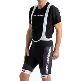 Cyklistické kraťasy se šlemi CRUSSIS - ONE, černá/bílá