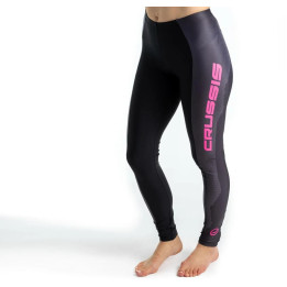Dámské elastické kalhoty CRUSSIS, černá/růžová