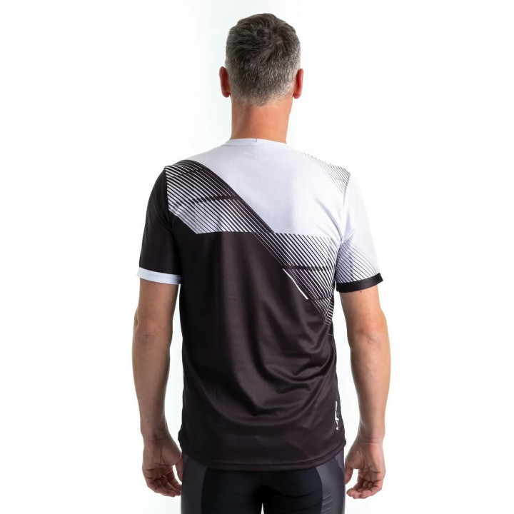 Sportovní tričko CRUSSIS - ONE, krátký rukáv, černá/bílá