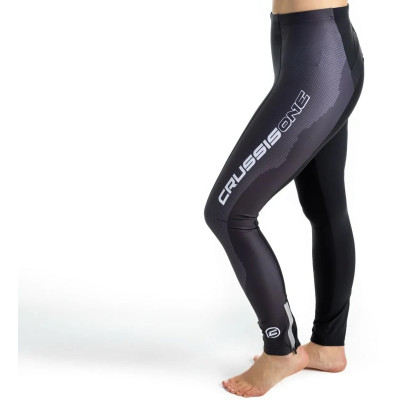 Dámské elastické kalhoty CRUSSIS - ONE, černá/bílá