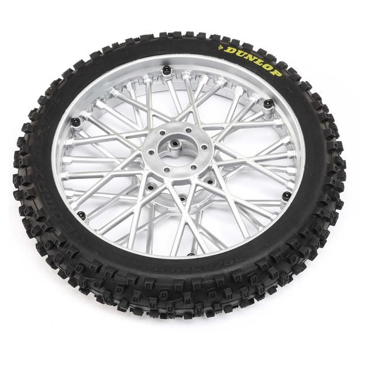 Losi kolo s pneu Dunlop MX53 přední, disk chrom: PM-MX