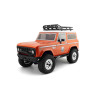 Kompletně sestavený RC crawler/expediční speciál se stejnosměrným motorem, voděodolnou 3v1 jednotkou (přijímač, regulátor, světelný modul) a servem řízení pro začínající jezdce. Set včetně 2,4Ghz RC vysílače. Bez pohonného akumulátoru a nabíječe. Oranžová karoserie s chytrým systémem osvětlení.