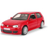 Kovový model auta 1:24 Maisto 31290 Volkswagen Golf R32  nejen pro sběratele. Model je v detailním provedení a má otevíratelné dveře. Barva modelu je červená a je přibližně 17 cm velký.