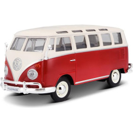 Maisto Volkswagen Van Samba 1:25 bílo/červená