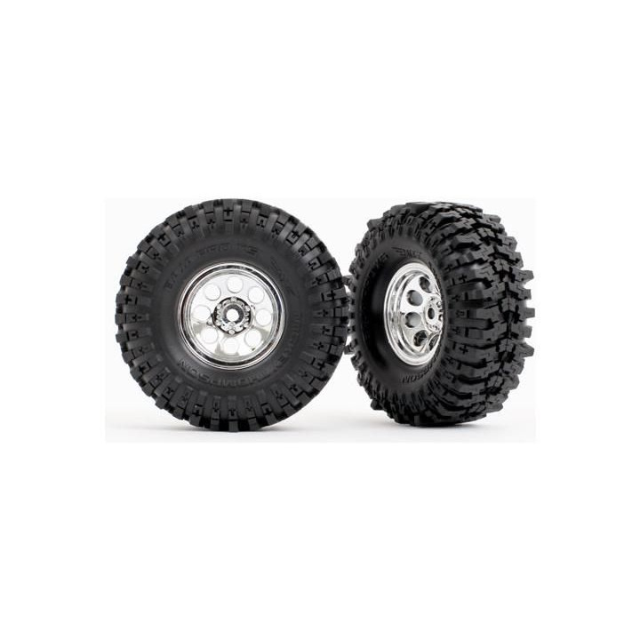 Traxxas kolo 1.0", disk chromovaný, pneu Mickey Thompson Baja Pro Xs (2)