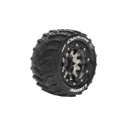 MT-CYCLONE SOFT 1/10 1/2 offset 12mm hex Black Chrome Bead-Lock Rims
