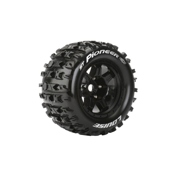 ST-PIONEER SPORT 1/8 1/2 offset 17mm hex Black Rims