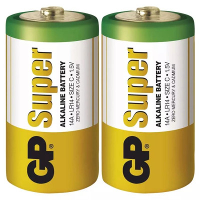 Alkalická batéria GP Super LR14 (C), 2 ks