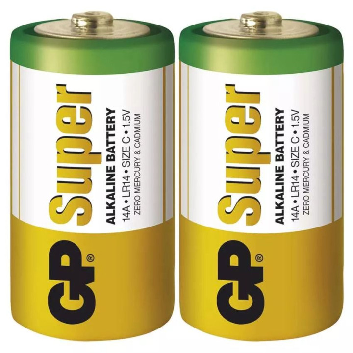 Alkalická batéria GP Super LR14 (C), 2 ks