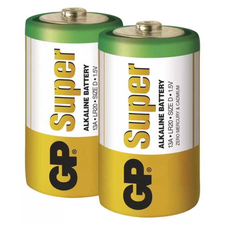 Alkalická batéria GP Super LR20 (D) /2ks