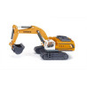 Kovový model rypadla Liebherr R974 v měřítku 1:87 od značky Siku. Model obsahuje gumové pohyblivé pásy, otočnou nádstavbu s kabinou, pohyblivé rameno a výklopnou lžící s maketami pístů. Vhodné pro hraní i sběratelství. Kvalitní zpracování z kovu a plastu.