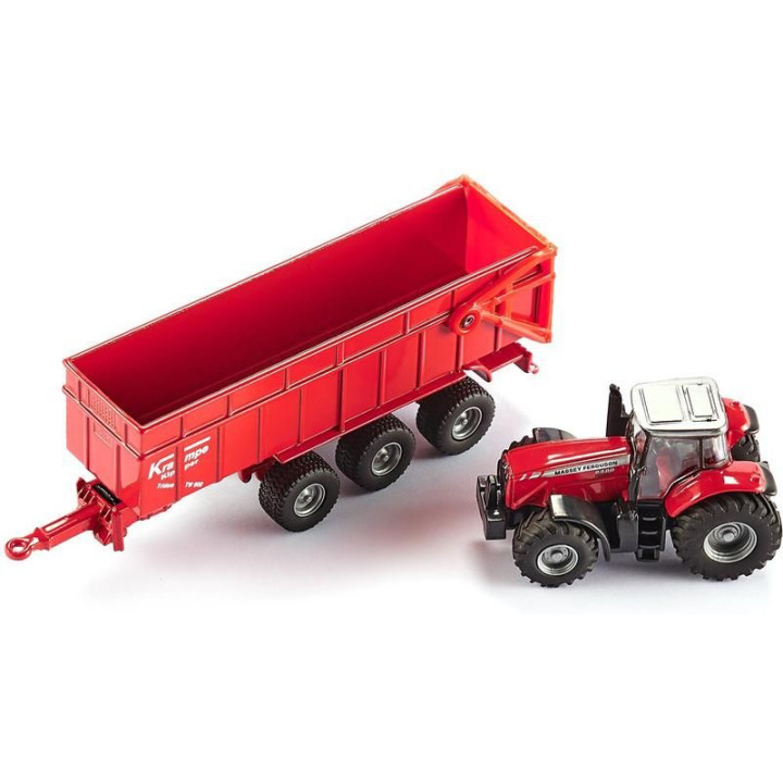 SIKU Farmer - Massey Ferguson traktor s přívěsem 1:87