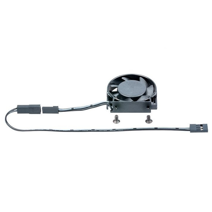 WorksTeam hliníkový větráček V2 40x40x10mm pro E-motory - 3,7-8,4V, konektor pro přijímač
