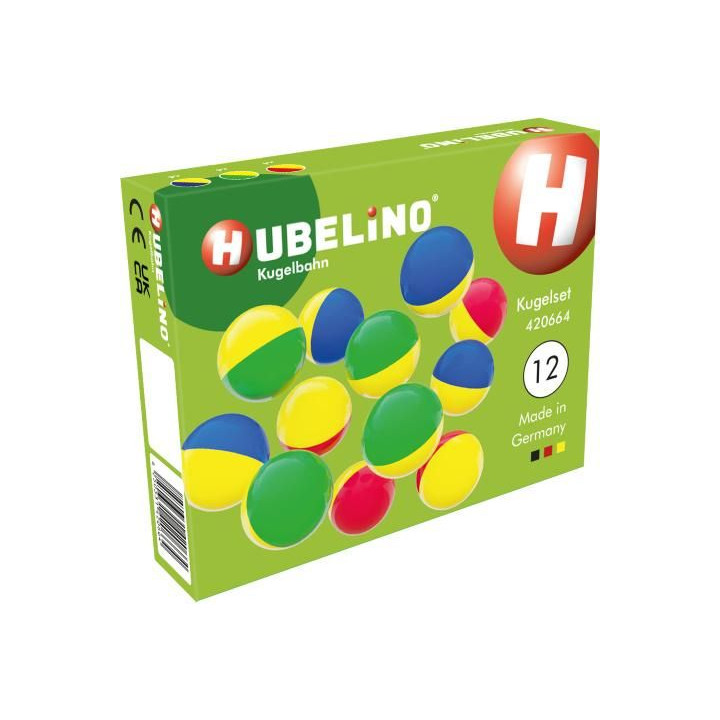 HUBELINO Kuličková dráha - kuličky dvojbarevné 12ks