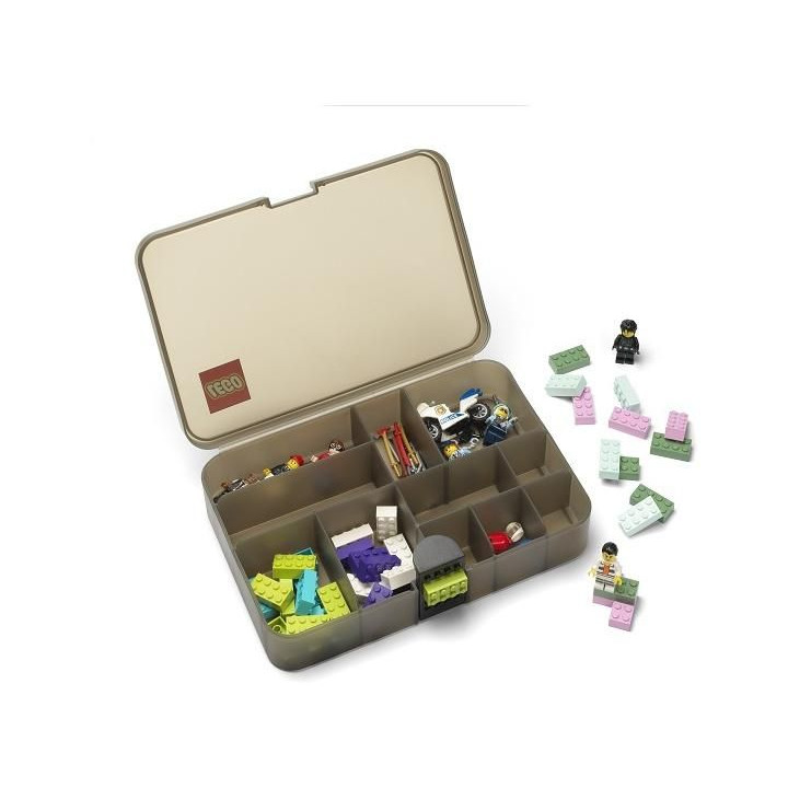 LEGO úložný box s přihrádkami - modrý