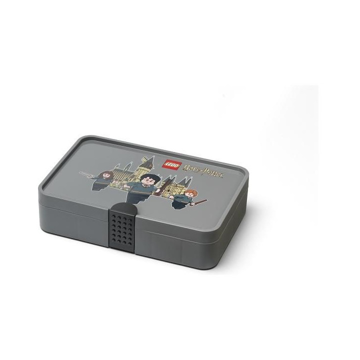 LEGO úložný box s přihrádkami - šedý