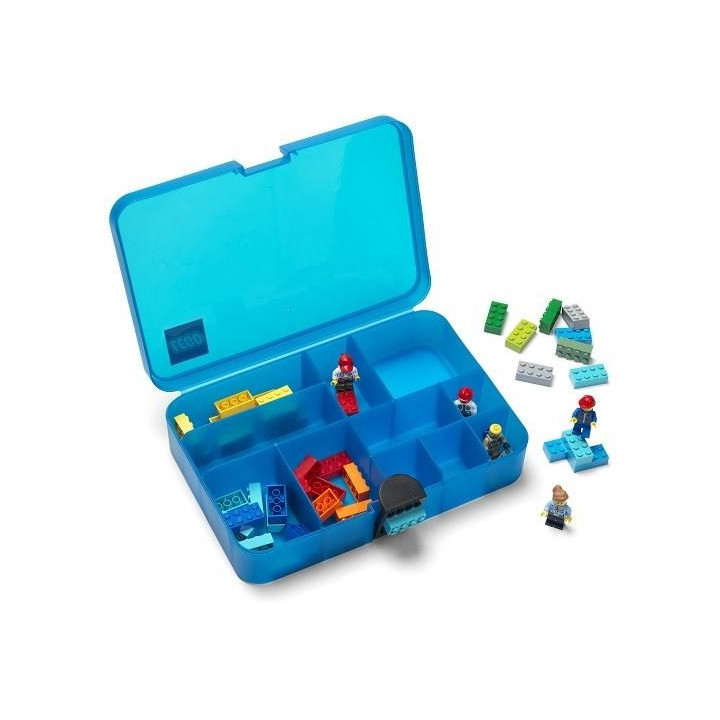 LEGO úložný box s přihrádkami - šedý