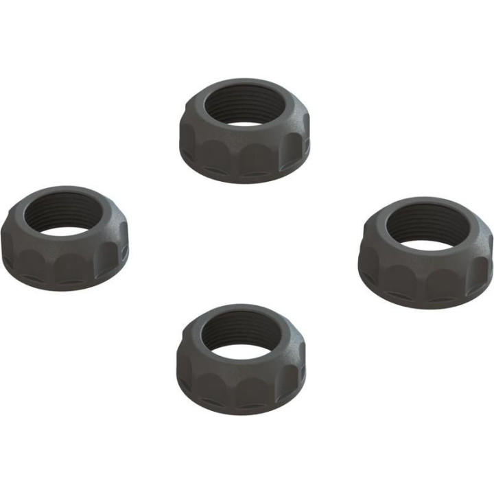 Arrma krytka tlumiče černá (4): 4X4