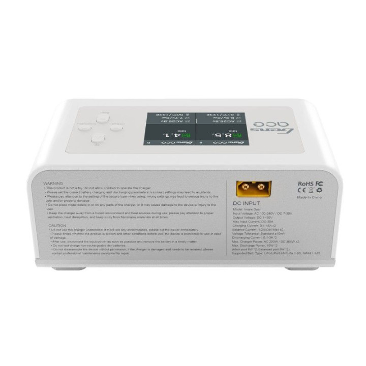 GensAce Imars Dual Channel AC200W/DC300Wx2 Smart Balance RC Charger