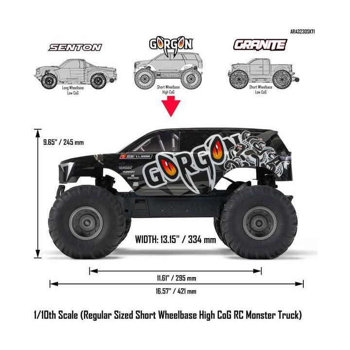 Arrma Gorgon 1:10 Kit Smart RTA