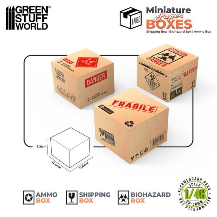 Miniature Printed Boxes - Large / Škatuľky potlačené veľké 6ks