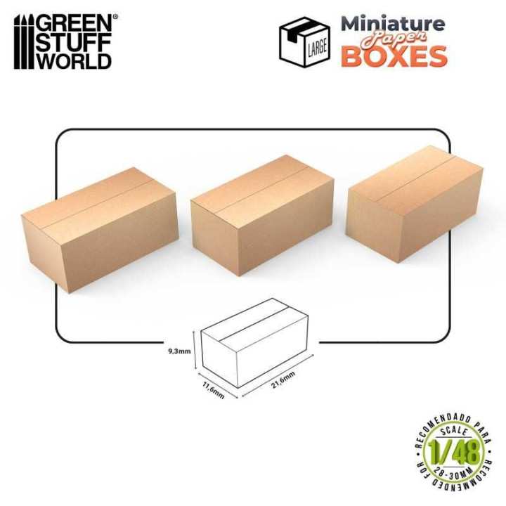Miniature Boxes - Large / Škatuľky nepotlačené veľké 6ks