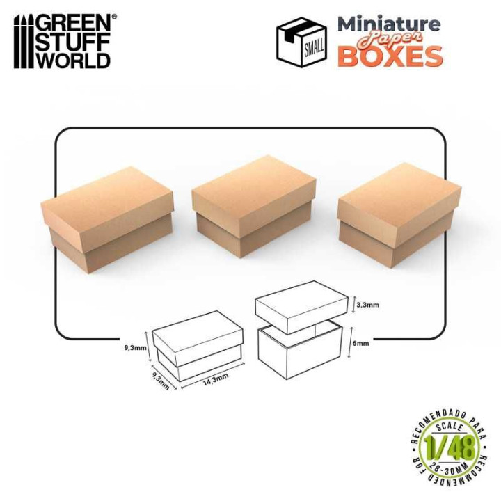 Miniature Boxes - Small / Škatuľky nepotlačené malé 12ks