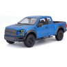 Kovový model auta 1:24 Maisto 31266 Ford F-150 Raptor 2017 nejen pro sběratele. Model je v detailním provedení a má otevíratelné dveře. Barva modelu je modrá a je přibližně 17 cm velký.