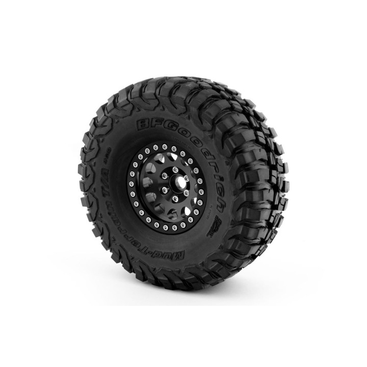 1.9'' Hliníkové beadlock disky pro 1/10 crawler/expedice černé - 2 ks