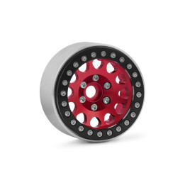 1.9'' Hliníkové beadlock disky pro 1/10 crawler/expedice červené - 2 ks