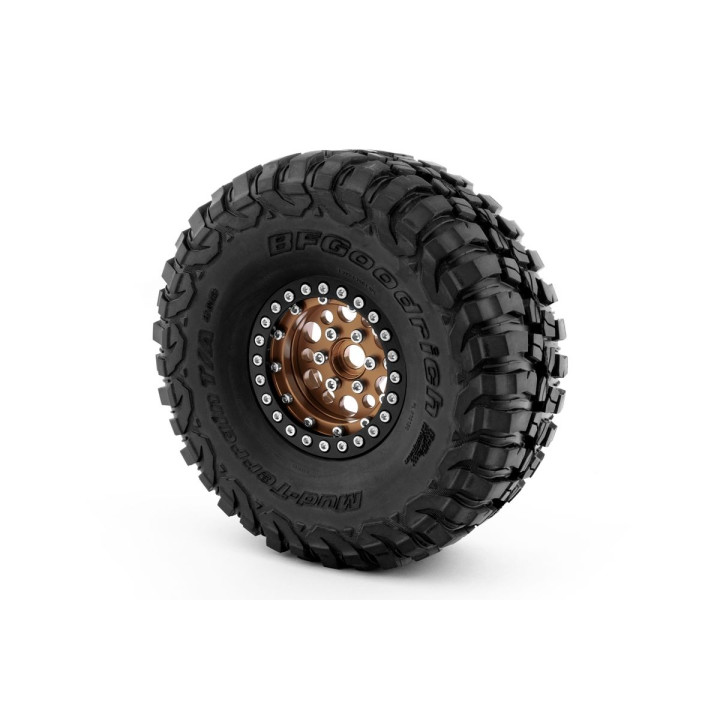 1.9'' Hliníkové beadlock disky pro 1/10 crawler/expedice bronzové - 2 ks