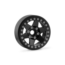 1.9'' Hliníkové beadlock disky šestipaprskové pro 1/10 crawler/expedice černé - 2 ks