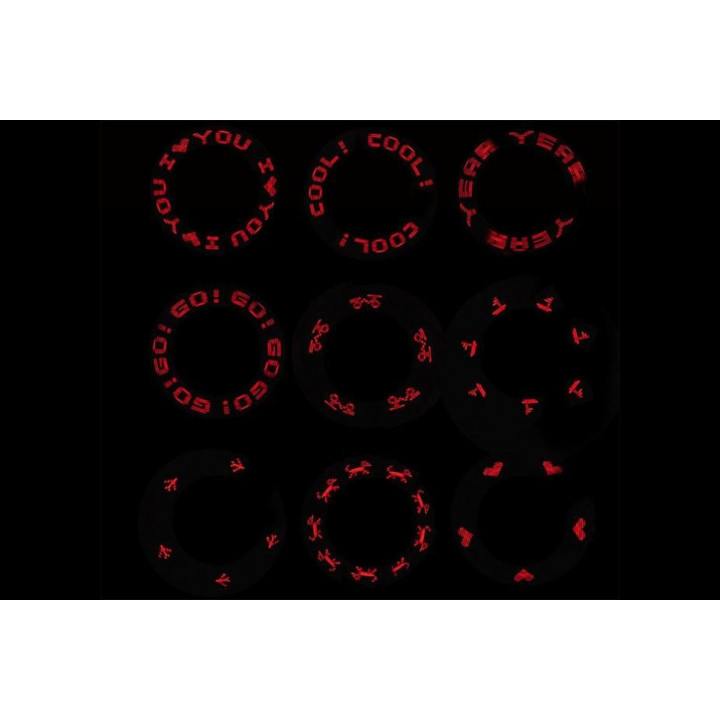 Words-Flashing Valve Lights (With Battery) (Red)