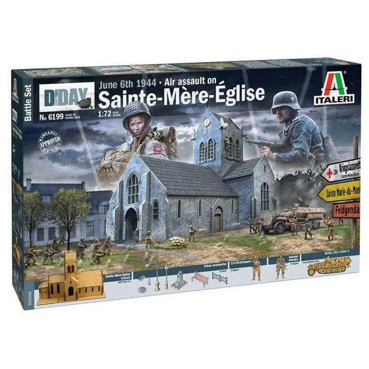 Model Kit diorama 6199 - Battle of Normandy: Saint-Mere-Église 6 June 1944 (1:72)