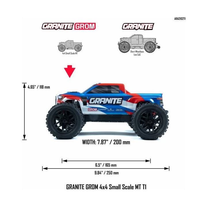 Arrma Granite Grom 1:18 4WD Smart RTR zelená